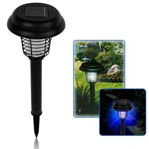 Solar Powered Light, Mosquito and Insect Bug Zapper-LED/UV Radiation Outdoor - Picture 3 of 7